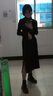 半身裙女新款春夏秋冬季韩版高腰学生黑色侧边开叉夏中长款女士a字长裙 黑色 M 实拍图