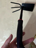 JUXBUSH园艺小铲子铁锹铁铲种花铲子挖松土种菜铲户外赶海沙滩工具三件套 短柄两用耙 实拍图