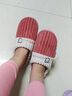 利达妮（TZLDN）厚底棉拖鞋女冬季保暖防滑家居家用室内月子鞋时尚毛毛棉鞋男冬天 款式四 40-41 (适合39-40码) 实拍图