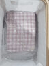无印良品 MUJI 女式无侧缝双层纱织睡衣纯棉全棉 FDA20C1A 女士家居服套装 粉红色格纹 L-XL 实拍图