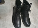百丽（Belle）复古粗跟马丁靴男休闲工装风机车短靴加绒92267DD0 黑绒里(8孔)-92427 43 (265mm) 实拍图