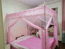 恋斯羽家用蚊帐架1.5x2米三通不锈钢加粗加厚支架防摔蚊帐加密加柔面料 021款粉色 1.5*2.0米床32MM不锈钢三通 实拍图