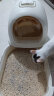 美卡 机器猫全封闭式猫砂盆猫厕所  大号防外溅拉屎盆猫咪用品 奶白色 实拍图