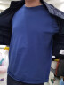 班尼路T恤男纯色简约时尚百搭短袖抗菌T休闲撞色圆领套头透气青年上衣 25B XL 实拍图