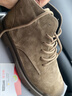跨足行马丁靴男中帮英伦风工装靴子男士高帮沙漠短靴秋冬季透气增高皮鞋 卡其-加绒款 42 皮鞋码 实拍图