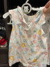 宝朋（BAWOO & PENG）女宝宝连衣裙夏季纯棉薄款洋气公主裙婴儿可爱碎花裙子2件装 白满印 80cm 实拍图
