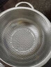 宏利 不锈钢漏盆家用厨房齐全滤水淘米篮加厚洗菜篮厨房沥水篮漏筛水果篮收纳篮 13.5cm口径双耳沥水篮 实拍图