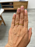 中国黄金（CHINA GOLD）古法素圈黄金戒指女足金情侣对戒三生三世指环520礼物送老婆女友 【光面】单戒16号 1g 实拍图