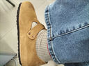 东园物作真皮休闲日系外穿舒适百搭真皮软木男女款圆头平底防滑全包勃肯鞋 姜黄色 36 【偏大一码】 实拍图