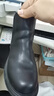 ZHR短靴女秋冬复古真牛皮通勤女靴舒适加绒切尔西靴 EH18A 黑色 40  实拍图