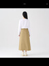 无印良品（MUJI）女式 棉斜纹 A字裙 半身裙 纯棉全棉 女冬款裙子 BE08CC3A 米色 M (160/66A) 实拍图