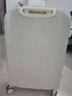 摩尔伽小清新行李箱女拉杆箱男结实耐用学生万向轮新款密码旅行箱皮箱子 奶白色-小清新拉链款 24英寸 【推荐尺寸 当天发货】 实拍图