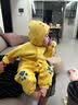 G.duck婴儿宝宝连体衣萌外出衣服哈衣男宝女宝保暖夹棉爬服春秋外套 黄色5118 带帽子 90cm 码/11-15个月/20-24斤 实拍图
