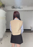 萝美酱春秋半身裙女包臀裙裤胖mm新款短裙高腰显瘦不规则开叉a字裙宽松 黑色 M 【建议90-100斤】 实拍图