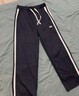 Foss Phil加绒条纹裤子男冬季保暖运动宽松直筒阔腿休闲长裤271JR黑色L 实拍图