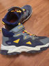 特步（XTEP）儿童童鞋革面防风保暖厚底增高魔术贴休闲鞋 深邃蓝/阴影灰 39码 实拍图