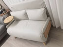 竹思乐沙发床可折叠两用单人多功能日式布艺懒人沙发午休午睡折叠床 边几款*1.2M乳胶米白色科技布 实拍图