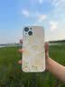 素洛新款桃花苹果iPhone17promax手机壳Air液态小羊皮16pro防摔15plus高级感14男女情侣12保护壳11全包 古董白【桃花】 iPhone 13 实拍图