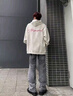 棉致美式连帽卫衣男春秋冬季新款宽松潮流加绒加厚外套男学生百搭上衣 LM114灰色【高品质】25 XL 120-140斤 实拍图