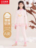 红豆居家（Hodohome）儿童秋衣秋裤女童A类纯棉半高领薄款保暖内衣套装118樱花粉140 实拍图