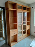良工实木书柜带门北欧日式落地书架满墙置物架橡木原木书橱学生书房 原木色单门（450*320*2000mm） 实拍图
