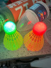 川崎（KAWASAKI）羽毛球尼龙球耐打夜用发光球荧光LED带灯尼龙球N10(两桶4只装） 晒单实拍图