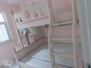 优想上下床双层高低床儿童床女孩床公主床美式两层床实木上下铺子母床 上下床+书架+三抽拖床+梯柜 1500mm*1930mm 实拍图