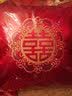 渡鹊桥双喜字红色桌布结婚长方形喜庆婚庆订婚宴摆台中式方桌茶几布盖布 花纹喜抱枕【2件套】 实拍图