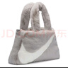 耐克（NIKE）男女斜挎包 时尚可爱手提包毛绒包休闲包DQ5804-012 灰 实拍图