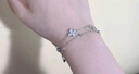 中国黄金（CHINA GOLD）S925银四叶草手链女款轻奢幸运之愿双层银饰新年节礼物送女友爱人 今/次日达-四叶草双层手链【中国黄金礼盒】 实拍图