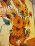 水竞手绘油画梵高装饰画玄关餐厅挂画书房桌面画儿童房卧室壁画背景画 A款向日葵 香槟银环保框 40*50 梵高名画 实拍图