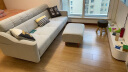 全友家居现代北欧简约布艺沙发三人位小户型可折叠两用沙发床102265 米白|布艺沙发(三人位+脚凳) 实拍图