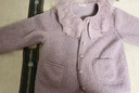 戴维贝拉（DAVE＆BELLA）儿童外套羊羔绒秋冬新款女童开衫小童衣服宝宝童装女孩外衣 丁香紫【现货】 130 cm（建议身高120-130cm） 实拍图