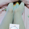 伦洛弗丝袜女英文字母潮流渔网性感情趣丝袜黑丝夏季薄款jk少女萝莉御姐 小G 白色1双 均码 实拍图