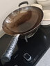 阎铁匠章丘炒锅铁锅圆底炒菜锅老式无涂层物理不粘锅家用黑锅镜面已开锅 黑锅 锅把一体镜面34CM 34cm 实拍图