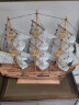 墨斗鱼白色木质帆船模型摆件办公室开业书房摆件礼物装饰仿真实木礼品 实拍图