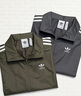 adidas情侣款复古风梭织立领夹克外套男女阿迪达斯官方三叶草 岩层橄榄绿 XS 实拍图