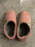 回力纯色全包棉鞋秋冬季情侣室内外不易滑保暖加绒软底月子棉拖鞋女款HL0233粉色38-39码（适合37-38脚穿） 实拍图