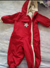 戴维贝拉（DAVE＆BELLA）过年加绒加厚冬季连体衣婴儿衣服新生儿冬季外出服宝宝新年拜年服 红色DB12022-N 66cm （建议身高59-66cm） 实拍图