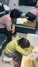 真维斯（Jeanswest）儿童套装秋冬新款中大童加绒保暖长裤男女童圆领卫衣加厚两件套潮 【加绒套装】紫黑色（兔茶兔） 150 实拍图