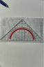 时忆小学生多功能三角尺上海教材用可画平行线三角板特殊塑料带量角器二四年级数学教具绘图尺子文具 2把装【加厚标准三角量角器】 实拍图