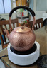 宏虎（honghu）紫铜水壶烧水壶大容量纯铜煮茶壶泡茶壶手工加厚铜壶电陶炉沏茶壶 _ZTH-03(点锤纹)+308电陶炉1.5L 实拍图