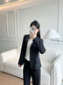 晨芙休闲小西装外套女春秋时尚英伦风正装显瘦小个子短款气质西服上衣 黑色常规【三粒扣】 L 建议100-110斤 实拍图