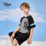 迪士尼（Disney）童装女童可爱荷叶边短袖套装2023新款夏装宝宝时尚两件套 碳黑-男 130 晒单实拍图