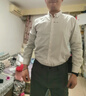 罗蒙 长袖衬衫男春秋季款男士长袖衬衣男商务休闲条纹衬衫上衣服男装 TW03白色 3XL 实拍图