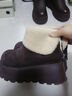 回力官方雪地靴女冬季新款加绒加厚棉鞋女保暖面包鞋女高帮女靴子学生 驼色【加绒加厚】 37 实拍图