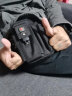 PAUKAOT瑞士大容量多功能手机包男7寸户外运动穿皮带腰包挂包 黑色 实拍图