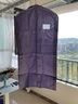 小黑裙透气皮草衣服防尘罩貂皮大衣专用防尘袋大衣罩挂式家用加长款牛津布西服西装套子衣服罩子收纳袋挂衣袋 麻紫色（平面款） 中款 110*58cm 实拍图