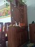 艺牛实木玄关柜 新中式双面雕花福字客厅仿古南榆木多功能隔断柜子 龙柱大福字实门柜136*38*208cm 实拍图