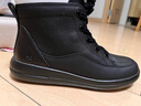 暇步士（Hush Puppies）马丁靴女士加绒休闲保暖平底短靴HNP14DD2 黑色 36 无 实拍图